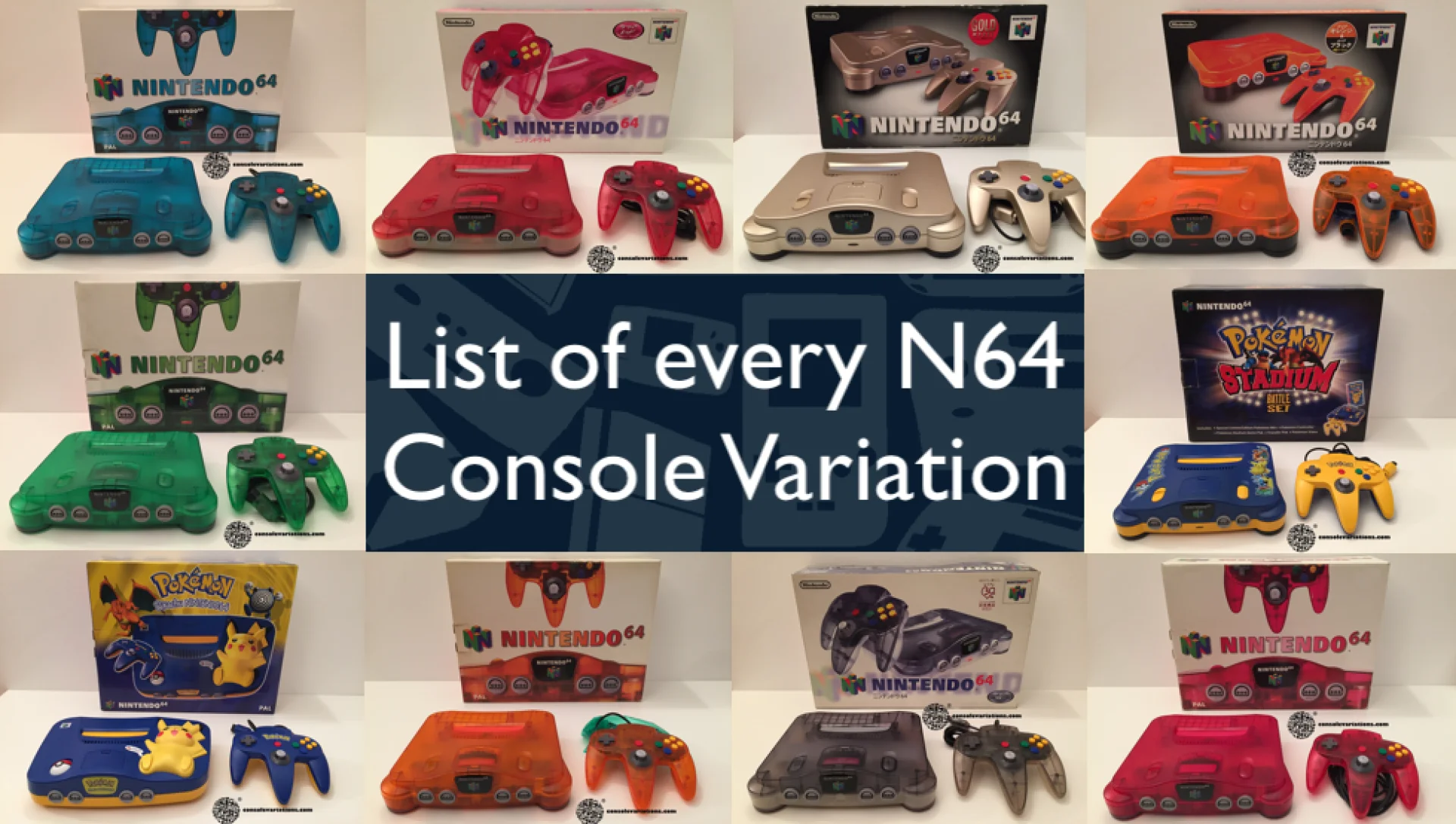 CV | Nintendo 64 Console Variation - Complete Color List