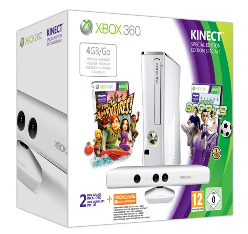 CV | Microsoft Xbox 360 Kinect Adventures + Kinect Sports Bundle