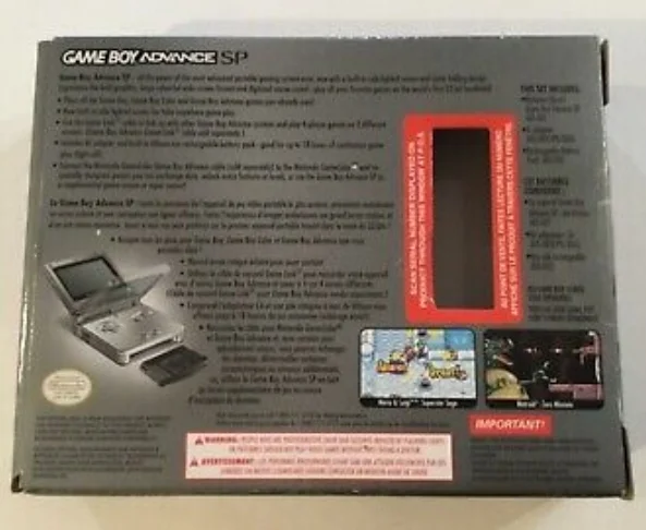 CV | Nintendo Game Boy Advance SP Super Mario Bros. Silver Walmart 